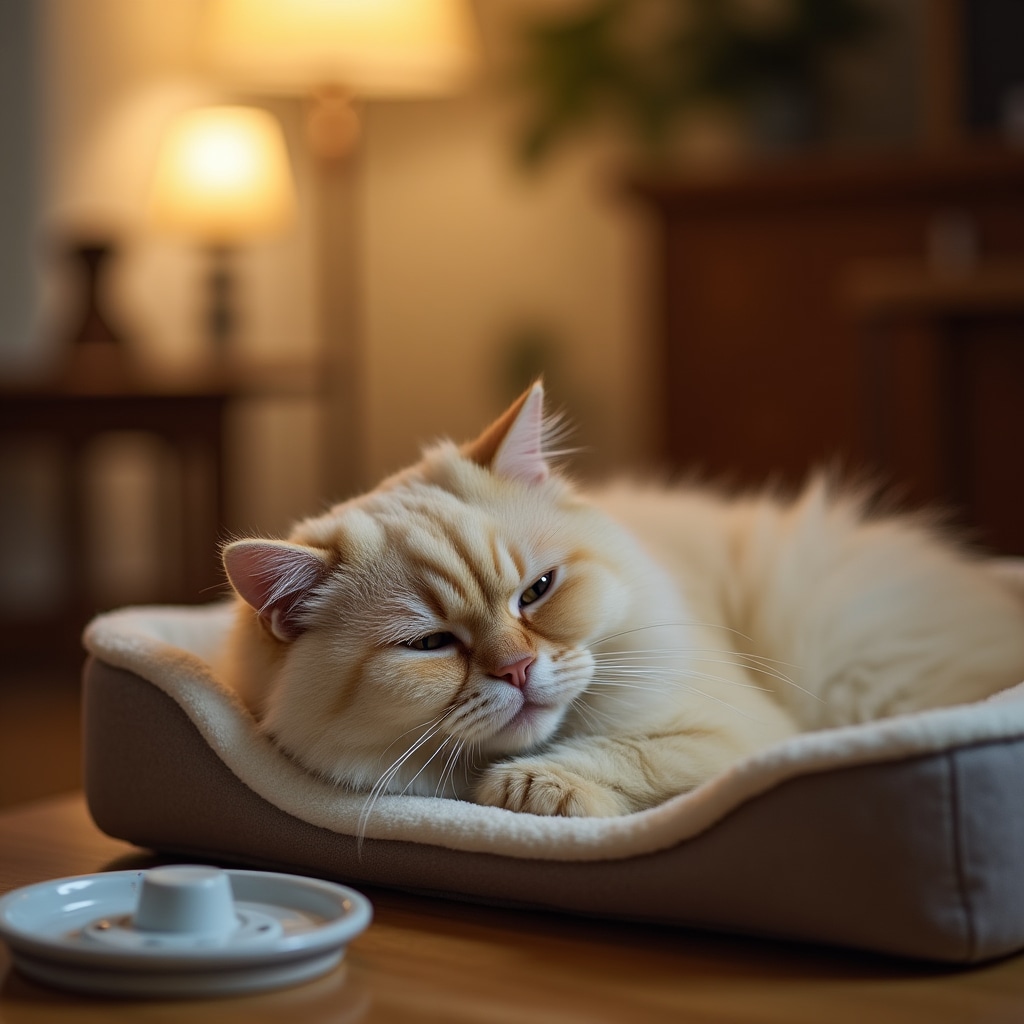 Gatto anziano che riceve cure speciali durante una visita domiciliare